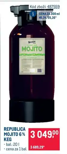 Makro REPUBLICA MOJITO 6 % KEG nabídka