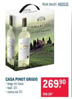 Makro CASA PINOT GRIGIO nabídka