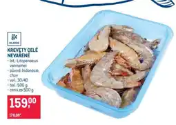 Makro Krevety celé nevařené nabídka