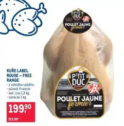 Makro KUŘE LABEL ROUGE – FREE RANGE nabídka