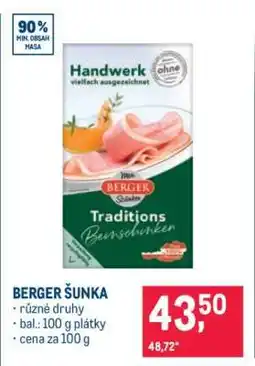 Makro Berger Šunka nabídka