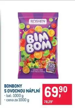 Makro Bonbony s ovocnou náplní nabídka