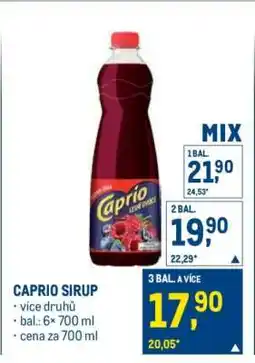Makro Caprio Sirup nabídka