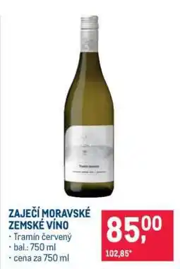 Makro ZAJEČÍ MORAVSKÉ ZEMSKÉ VÍNO nabídka