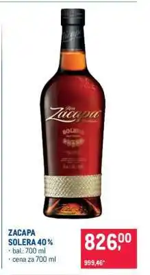 Makro ZACAPA SOLERA 40 % nabídka