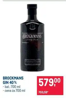 Makro BROCKMANS GIN 40 % nabídka