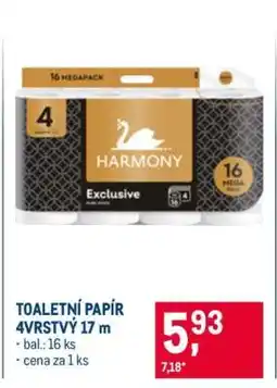 Makro TOALETNÍ PAPÍR 4VRSTVÝ 17 m nabídka