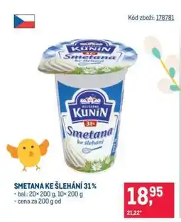 Makro Smetana ke šlehání 31 % nabídka