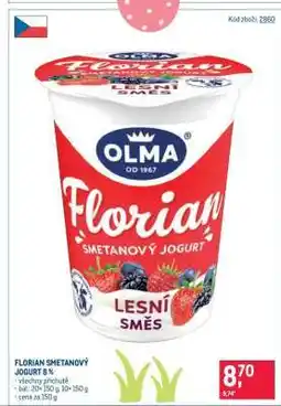 Makro Florian smetanový jogurt 8 % nabídka