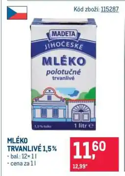 Makro Mléko trvanlivé 1,5 % nabídka