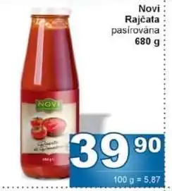 Jip Novi rajčata pasírovaná nabídka