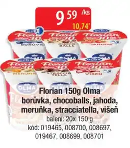 Qanto Florian Olma borůvka, chocoballs, jahoda, meruňka, stracciatella, višeň nabídka