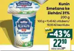 Billa KUNIN Smetana ke šlehání 31% nabídka