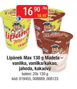 Qanto Lipánek Max Madeta - vanilka, vanilka/kakao, jahoda, kakaový nabídka