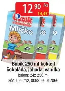 Qanto Bobík koktejl čokoláda, jahoda, vanilka nabídka