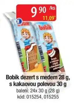 Qanto Bobík dezert s medem, s kakaovou polevou nabídka