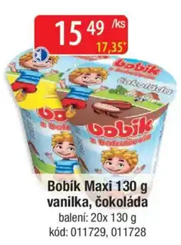 Qanto Bobík Maxi vanilka, čokoláda nabídka