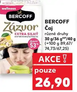 Kaufland BERCOFF čaj nabídka