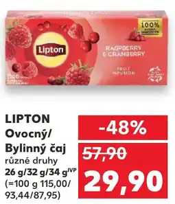 Kaufland LIPTON Ovocný/ Bylinný čaj nabídka