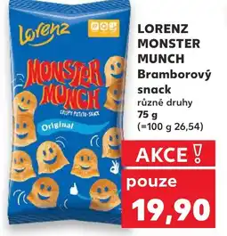 Kaufland LORENZ MONSTER MUNCH Bramborový snack nabídka