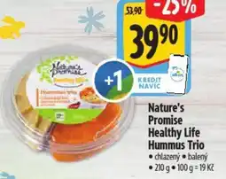 Albert NATURE'S PROMISE Healthy life hummus trio nabídka