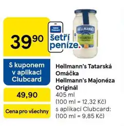 Tesco Hellmann's Tatarská omáčka Hellmann's Majonéza originál nabídka