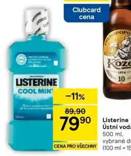 Tesco LISTERINE ústní voda Cool Mint nabídka
