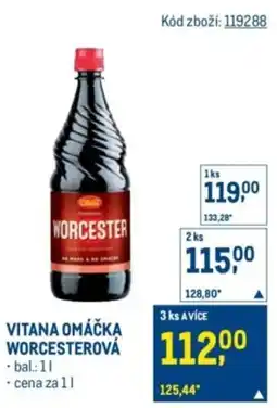 Makro Vitana omáčka worcesterová nabídka