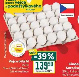 Billa Vejce bílá M 30 ks nabídka