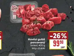 Billa Hovězí guláš porcovaný balení nabídka