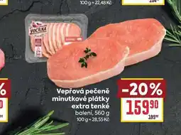 Billa Vepřová pečeně minutkové plátky extra tenké balení nabídka
