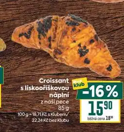 Billa Croissant s lískooříškovou náplní z naší pece nabídka