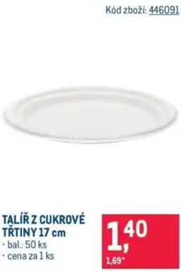 Makro Talíř z cukrové třtiny 17 cm nabídka