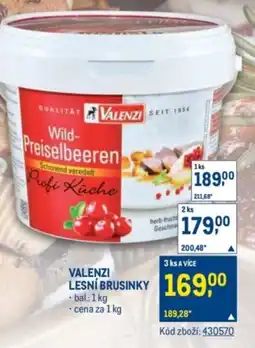 Makro Valenzi lesní brusinky nabídka