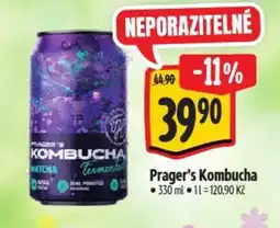 Albert Prager's Kombucha nabídka