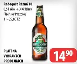 Partner Maloobchodní síť Radegast Rázná 10 nabídka