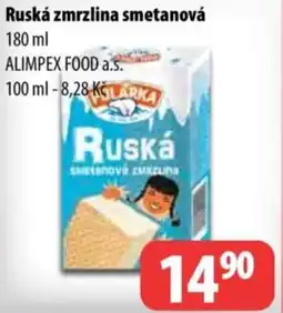 Partner Maloobchodní síť Ruská zmrzlina smetanová nabídka