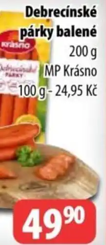 Partner Maloobchodní síť Debrecínské párky balené nabídka