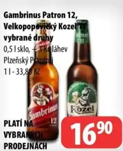 Partner Maloobchodní síť Gambrinus Patron 12, Velkopopovický Kozel nabídka
