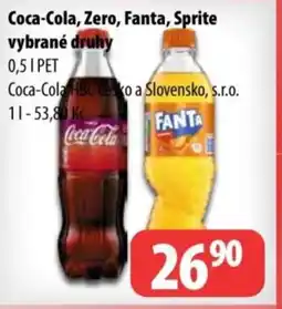 Partner Maloobchodní síť Coca-Cola, Zero, Fanta, Sprite nabídka