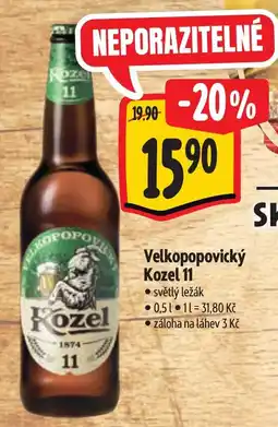 Albert Velkopopovický Kozel 11 nabídka