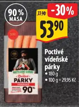 Albert Poctivé vídeňské párky nabídka