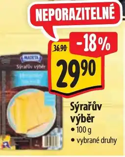 Albert Madeta Sýrařův výběr nabídka