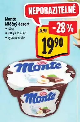 Albert Zott Monte Mléčný dezert nabídka