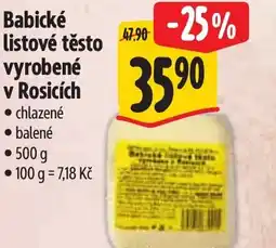 Albert Babické listové těsto vyrobené v Rosicích nabídka