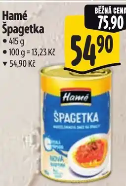 Albert Hamé Špagetka nabídka
