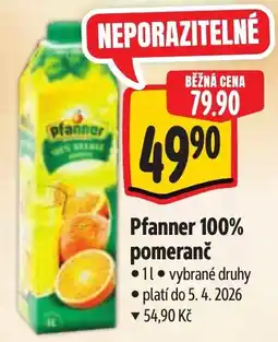 Albert Pfanner 100% pomeranč nabídka