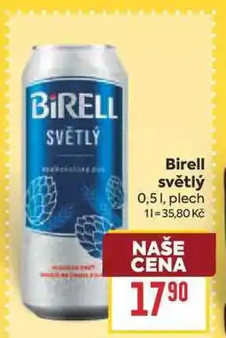 Billa Birell světlý 0,51, plech nabídka