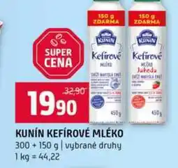 Terno KUNÍN KEFÍROVÉ MLÉKO 300 + 150 g nabídka