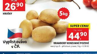 Lidl Brambory konzumní pozdní nabídka